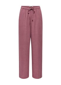 Schlupfhose Only "ONLSIESTA MW PULL-UP LINEN BL PNT NOOS", Damen, Gr. S, L&auml;nge 30, rose braun, Web, Obermaterial: 80% Viskose, 20% Leinen, unifarben, straight fit normal, Hosen Schlupfhose, Viskosemischung
