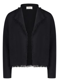 Cardigan Cartoon "Strick-Cardigan mit Fransen", Damen, Gr. 42, schwarz, Obermaterial: 52% Viskose CV. 30% Polyester PES. 18% Polyamid PA., Strickjacken Cardigan