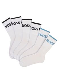 Businesssocken BOSS "6P QS Stripe CC", Damen, Gr. 39-42, open miscellaneous 965, Baumwollmischung, elastisch, Socken Businesssocken, mit BOSS Schriftzug