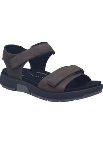 Sandale Josef Seibel "Emeric 10, espresso-kombi", Damen, Gr. 49, braun (espresso, kombi), Obermaterial: 80% Rindsleder Leather cow. 20% Textilmaterial TEXMAT., Schuhe Sandale