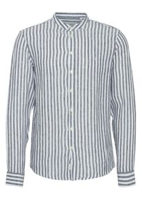 Langarmhemd Casual Friday "Langarmhemd CFANTON LS CC linen striped shirt", Herren, Gr. 3XL, N-Gr, blau (navy blazer), Obermaterial: 80% Leinen LI. 20% Baumwolle CO., Hemden Langarmhemd