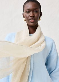 bonprix Schal aus reinem Leinen, beige, Gr.Onesize, Luftig sommerlicher Schal aus Leinen, aus Leinen
