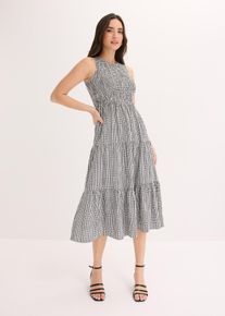 bonprix Midikleid aus Viskose-Mix, schwarz, Gr.54, schickes Midikleid