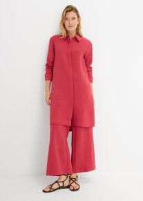 bonprix Longbluse aus softem Viskose-Mix, rot, Gr.52, Oversize Longbluse aus softem Viskose-Mix, aus Viskose