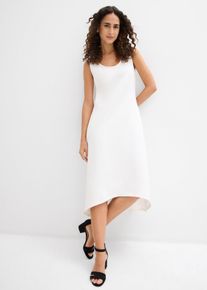 bonprix Jerseykleid aus flie&szlig;endem Viskose-Mix, wei&szlig;, Gr.40/42 (M), &Auml;rmelloses Jerseykleid in A-Linie mit seitlichen Eingriffstaschen, aus Viskose