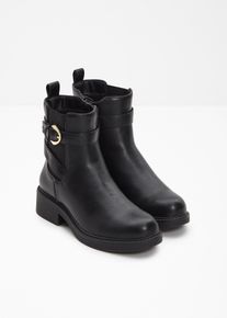 bonprix Chelsea-Boots mit Schnalle, schwarz, Gr.36, Modischer Chelsea Boot mit dekorativer Schnalle