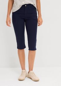 bonprix Capri-Hose mit Bequembund, blau, Gr.38, Sch&ouml;ne Twill Capri-Hose, 97% Baumwolle