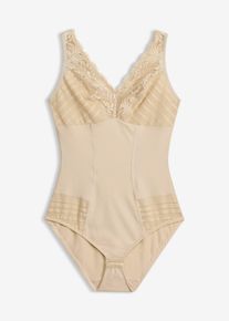 bonprix Shape Body mit mittlerer Formkraft, beige, Gr.48, Elastischer Formbody mit Spitzendekor und mittlerer Formkraft