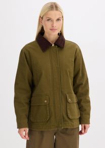 bonprix Oversize Parka, gr&uuml;n, Gr.38, Oversize gef&uuml;tterter Parka mit Cordkragen und Taschen, 98% Baumwolle