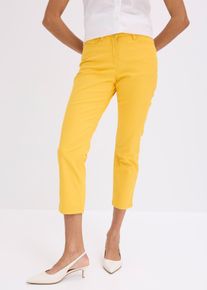 bonprix 7/8-Stretchhose, gelb, Gr.46, Modische Stretchhose in 7/8-L&auml;nge, 97% Baumwolle