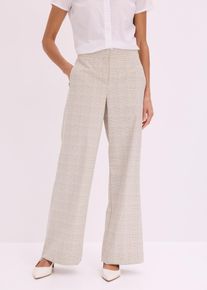 bonprix Glencheck Marlenehose mit Viskose, gelb, Gr.48, Komfortable Hose im Glencheck Design
