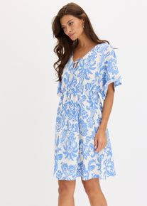 bonprix Tunika-Kleid mit tiefem Ausschnitt, wei&szlig;, Gr.44/46 (L), Stylisches Kleid mit toller Passform