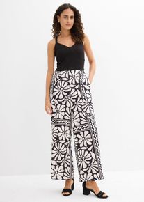 bonprix Jersey-Jumpsuit, schwarz, Gr.40/42 (M), Stylischer Jumpsuit mit toller Passform
