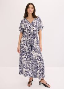 bonprix Maxikleid aus flie&szlig;ender Viskose, wei&szlig;, Gr.36, Mit Druck und V-Ausschnitt, aus Viskose
