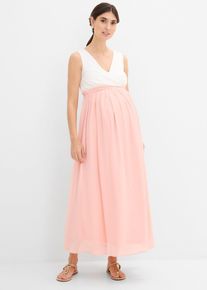 bonprix Elegantes Umstandskleid mit Stillfunktion, wei&szlig;, Gr.50, Festliches Umstandskleid f&uuml;r die Schwangerschaft und danach