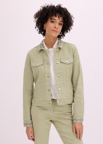 bonprix Twill-Jacke mit Stickerei, gr&uuml;n, Gr.52, modische Twill-Jacke mit Stickerei, 82% Baumwolle