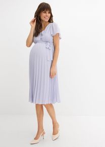 bonprix Umstandskleid aus zartem Georgette, lila, Gr.44, Elegantes Umstandskleid mit plissiertem Rock