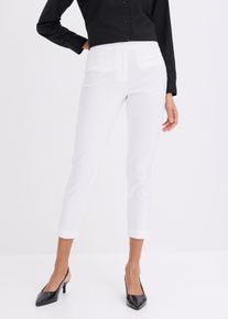 bonprix 7/8-Hose aus Bengalin, wei&szlig;, Gr.46, Modische Hose mit zwei Eingriffstaschen.