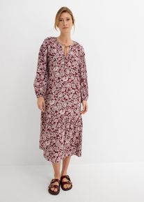 bonprix Tunika-Kleid aus flie&szlig;ender Viskose, rot, Gr.54, In Midi-L&auml;nge mit Bindeband am Ausschnitt, aus Viskose