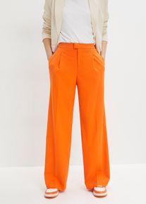 bonprix Bundfaltenhose mit Bequembund, orange, Gr.48, Stylische Bundfaltenhose aus recyceltem Polyester
