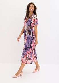 bonprix Midikleid mit tiefem Ausschnitt, schwarz, Gr.36/38 (S), Stylisches Kleid mit toller Passform