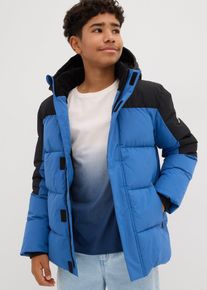 bonprix Wasserabweisende Winterjacke mit Fleecefutter, blau, Gr.176/182, Jungen Winterjacke mit weichem Fleecefutter