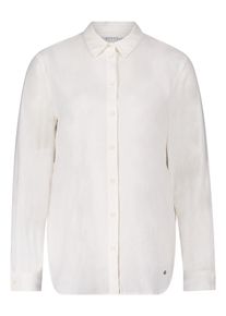 BETTY & CO Klassische Bluse BETTY & CO "Leinenbluse langarm", Damen, Gr. 36, wei&szlig;, Obermaterial: 55% Leinen LI. 45% Viskose CV., Blusen Klassische Bluse
