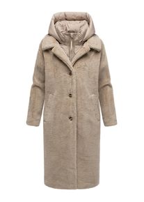 Wintermantel Navahoo "Wintermantel Teddyzauber 14", Damen, Gr. L, beige (light taupe), Obermaterial: 100% Polyester PES. Obermaterial: Futter: 100% Polyester PES. 100% Polyester PES., M&auml;ntel Wintermantel