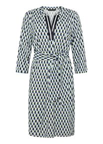 Blusenkleid Betty Barclay "Blusenkleid mit G&uuml;rtel", Damen, Gr. 48, EURO, bunt (blau, gr&uuml;n), Obermaterial: 100% Viskose CV., Kleider Blusenkleid