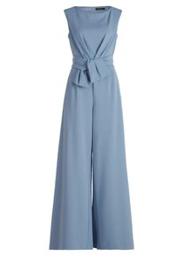 Jumpsuit Vera Mont "Jumpsuit mit weitem Bein", Damen, Gr. 42, EURO, blau (light steel blau), Obermaterial: 95% Polyester PES. 5% Elasthan EL., Overalls Jumpsuit