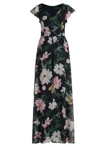 Jumpsuit Vera Mont "Jumpsuit kurzarm", Damen, Gr. 40, EURO, blau (dunkelblau, ros&eacute;), Obermaterial: 100% Polyester PES., Overalls Jumpsuit