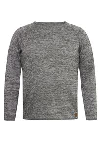 Strickfleece-Pullover Blend "Strickpullover BHBDan", Herren, Gr. 4XL, grau (pewter mix), Obermaterial: 50% Baumwolle CO. 50% Polyacryl PAN., Pullover Strickfleece-Pullover