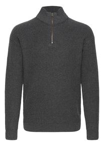 !Solid Troyer SOLID "Troyer SDGoma", Herren, Gr. M, grau (dunkelgrau melange), Obermaterial: 70% Baumwolle CO recyc.. 30% Polyester Pol. recyc.., Pullover Troyer