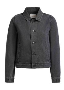 Jeansjacke Khujo "Jeansjacke Renia", Damen, Gr. XXL, grau (dunkelgrau), Obermaterial: 100% Baumwolle CO., gerade, hoch geschlossener Ausschnitt, 1-Knopf-Manschette, Jacken Jeansjacke, Moderne Damen Denim-Jacke