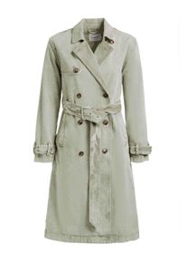 Langmantel Khujo "Trenchcoat Hera", Damen, Gr. XXL, gr&uuml;n (seagr&uuml;n), Obermaterial: 100% Baumwolle CO. Obermaterial: Futter: 100% Polyester PES., M&auml;ntel Langmantel