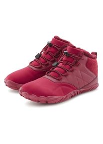 Stiefelette Vivance "Freizeitschuh, Halbschuh, Sneaker", Damen, Gr. 35, rot (beere, rot), Obermaterial: 100% Textilmaterial. Decksohle: 100% Textilmaterial. Futter: 100% Textilmaterial. Laufsohle: 100% Synthetik, unifarben, Basic, Schuhe Stiefelette, zum Reinschl&uuml;pfen mit elastischen Schn&uuml;rb&auml;ndern und Warmfutter VEGAN