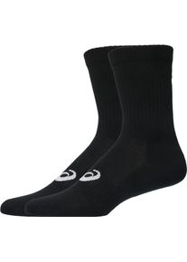 Sportsocken asics "6 PACK CREW SOCK", Damen, Gr. M (39/42), performance schwarz, Obermaterial: 70% Baumwolle, 16% Nylon, 11% Polyester, 3% sonstige Fasern, Socken Sportsocken, f&uuml;r Fitness, mit Mesh-Knit-Gewebe, mit D&auml;mpfung, Topseller