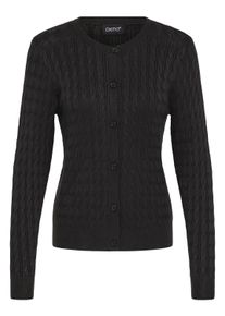 Strickjacke oxmo "Strickjacke OXISASJA", Damen, Gr. L, schwarz, Obermaterial: 70% Viskose CV. 30% Nylon NY., Strickjacken Strickjacke