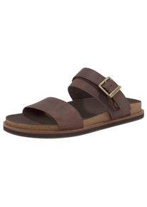 Outdoorsandale Timberland "Amalfi Vibes 2Band Sandal", Herren, Gr. 47,5, braun (dunkelbraun), Leder, Schuhe Outdoorsandale
