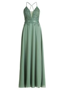 Abendkleid Vera Mont "Abendkleid mit Stickerei", Damen, Gr. 42, EURO, gr&uuml;n (light aventurine), 100% Polyester PES., Kleider Abendkleid
