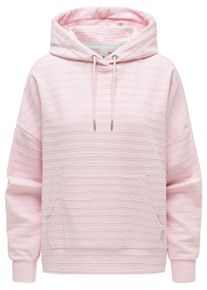 Kapuzenpullover Ragwear "Kapuzenpullover Pirita Crepe", Damen, Gr. S, rosa (marshmallow), Obermaterial: 65% Baumwolle CO. 27% Polyester PES. 6% Viskose CV. 2% Elasthan EL. Futter: 65% Baumwolle CO. 27% Polyester PES. 6% Viskose CV. 2% Elasthan EL., hoch geschlossener Ausschnitt, &Auml;rmel ohne &Auml;rmelschlitz abgesteppte Kante, Pullover Kapuzenpullover