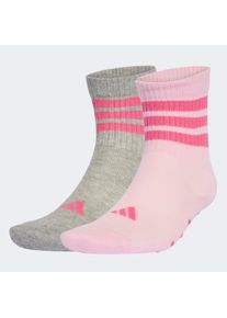 Funktionssocken adidas Performance "KIDS ANTI-RUTSCH", Kinder, Gr. 31-33, clear pink, medium grau heather, Obermaterial: 59% Baumwolle, 38% Polyester, 2% Elasthan, 1% Polyamid, Socken Funktionssocken, f&uuml;r Kinder, mit Grip-Punkten aus Silikon, sportlicher Stil