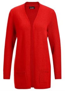 Strickjacke GOLDNER "Langarm Feinstrick-Cardigan", Herren, Gr. 54, rot (hagebutte), Obermaterial: 100% Kaschmir WS., figurumspielend, eng Rippe, Strickjacken Strickjacke, Ohne