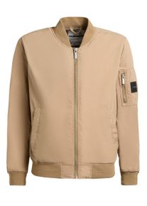 Bomberjacke Khujo "Bomberjacke Tawas", Damen, Gr. M, beige (schwarz beige), Obermaterial: 70% Baumwolle CO. 30% Nylon NY. Obermaterial: Futter: 100% Polyester PES., l&auml;ssig geschnitten, hoch geschlossener Ausschnitt, Rippstrickb&uuml;ndchen, Jacken Bomberjacke, L&auml;ssige Herren &Uuml;bergangsjacke