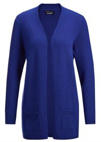 Strickjacke GOLDNER "Langarm Feinstrick-Cardigan", Herren, Gr. 48, blau (royalblau), Obermaterial: 100% Kaschmir WS., figurumspielend, eng Rippe, Strickjacken Strickjacke, Ohne
