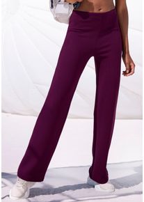 active by Lascana Sporthose LASCANA ACTIVE, Damen, Gr. L (44/46), N-Gr, burgunder, Trikot, Obermaterial: 67% Polyester, 28% Modal, 5% Elasthan, unifarben, bequem lang, Hosen Sporthose, aus elastischer Rippstruktur, Topseller