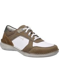 Schn&uuml;rschuh Josef Seibel "New Anvers 10, weiss-multi", Herren, Gr. 45, wei&szlig; (wei&szlig;, multi), Obermaterial: 100% Rindsleder Leather cow., Schuhe Schn&uuml;rschuh