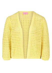 Strickjacke Betty Barclay "Casual-Strickjacke mit Effektgarn", Damen, Gr. 38, gelb, Obermaterial: 62% Baumwolle CO. 29% Polyamid PA. 9% Polyester PES., Strickjacken Strickjacke
