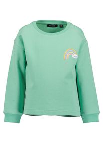 Sweatshirt Blue Seven, M&auml;dchen, Gr. 116, hellgr&uuml;n, Sweatware, Obermaterial: 100% Baumwolle, bedruckt, unifarben, Basic normal, Rundhals, Rippb&uuml;ndchen, Sweatshirts Sweatshirt