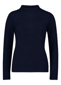Kaschmirpullover Betty Barclay "Kaschmir-Pullover mit Stehkragen", Damen, Gr. 42, blau (dunkelblau), Obermaterial: 100% Kaschmir WS., Pullover Kaschmirpullover